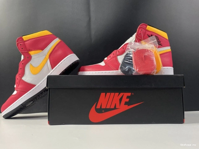 High Retro Jordan AIR Light Fusion Red OG 555088-603 1 0719